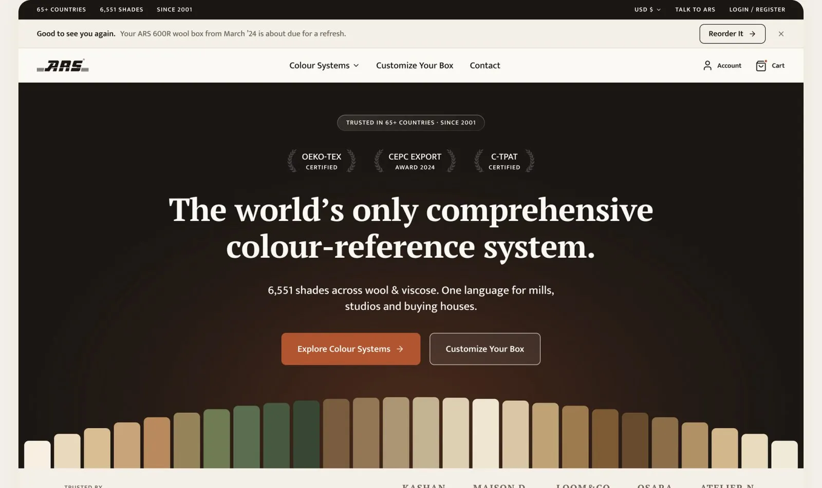 eCommerce homepage after the redesign