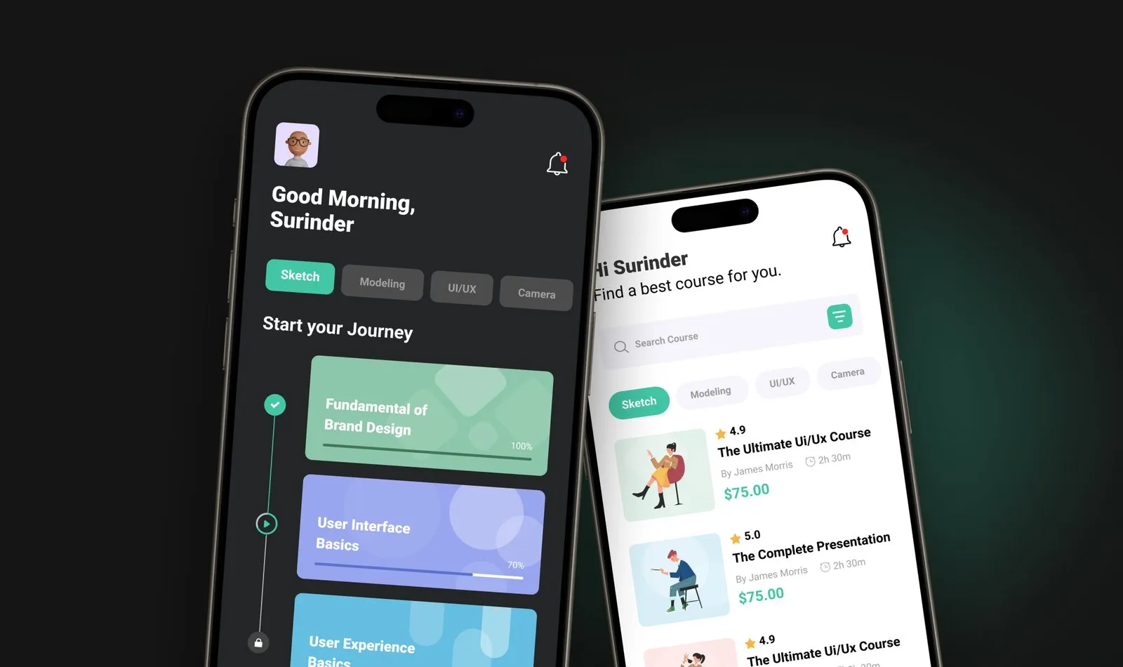 EdTech learning app, screen 3 of 4