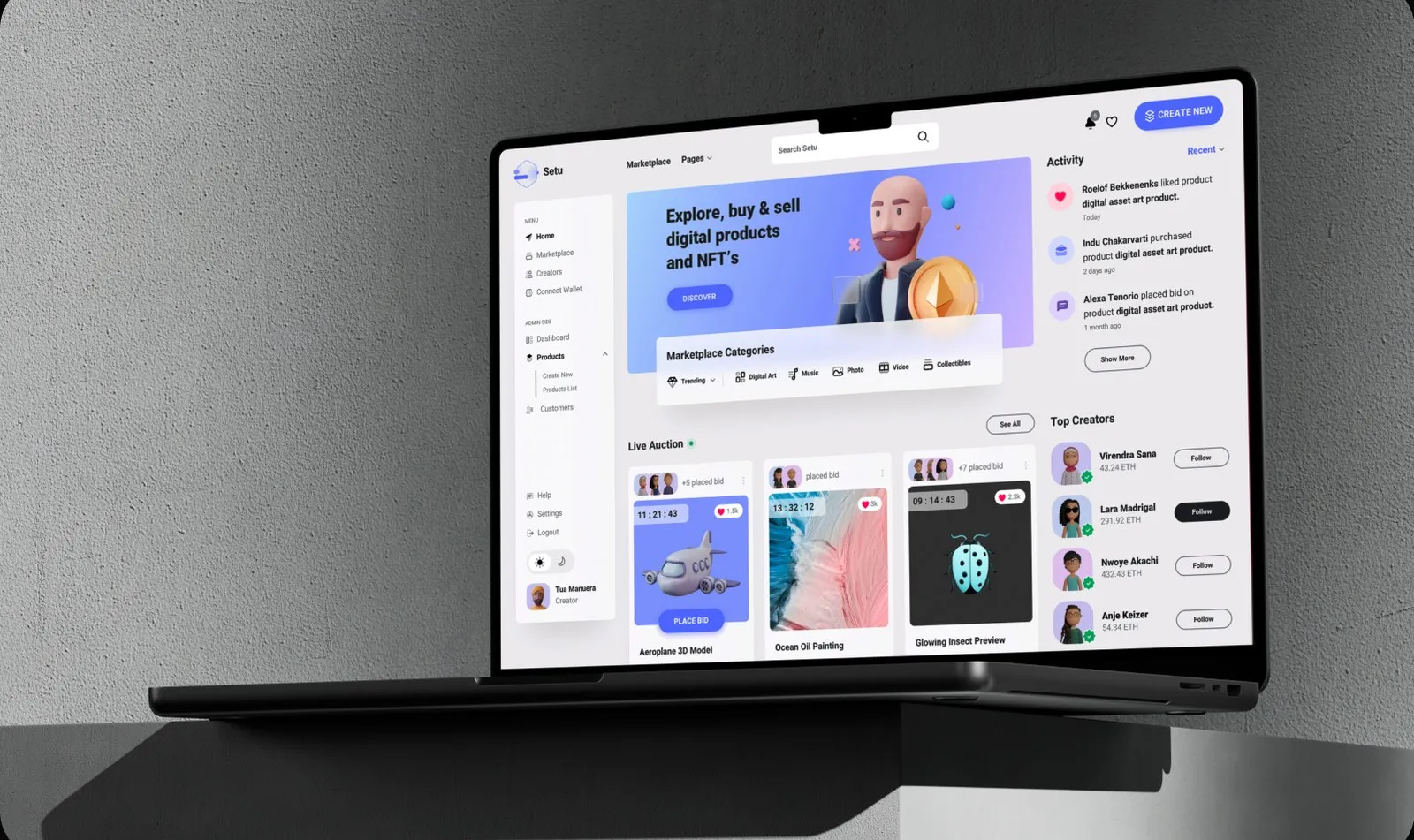 A Web3 marketplace I designed